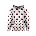 Polka Dots - Bulgarian Rose Red on White Kid s Pullover Hoodie