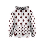 Polka Dots - Bulgarian Rose Red on White Kid s Zipper Hoodie