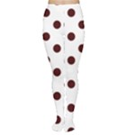 Polka Dots - Bulgarian Rose Red on White Women s Tights