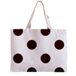 Polka Dots - Bulgarian Rose Red on White Zipper Mini Tote Bag