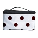 Polka Dots - Bulgarian Rose Red on White Cosmetic Storage Case