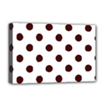 Polka Dots - Bulgarian Rose Red on White Deluxe Canvas 18  x 12  (Stretched)