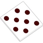 Polka Dots - Bulgarian Rose Red on White Small Memo Pads