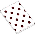 Polka Dots - Bulgarian Rose Red on White Large Memo Pads