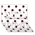 Polka Dots - Bulgarian Rose Red on White You Did It 3D Greeting Card (7x5)