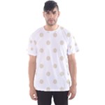 Polka Dots - Pearl Brown on White Men s Sport Mesh Tee