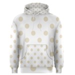Polka Dots - Pearl Brown on White Men s Pullover Hoodie