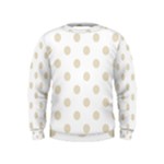Polka Dots - Pearl Brown on White Kid s Sweatshirt