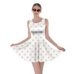 Polka Dots - Pearl Brown on White Skater Dress