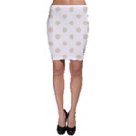 Polka Dots - Pearl Brown on White Bodycon Skirt