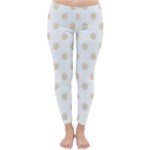 Polka Dots - Pearl Brown on White Winter Leggings