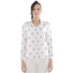 Polka Dots - Pearl Brown on White Wind Breaker (Women)