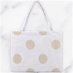 Polka Dots - Pearl Brown on White Mini Tote Bag