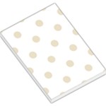 Polka Dots - Pearl Brown on White Large Memo Pads