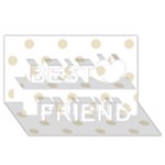 Polka Dots - Pearl Brown on White Best Friends 3D Greeting Card (8x4)