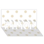 Polka Dots - Pearl Brown on White #1 MOM 3D Greeting Cards (8x4)