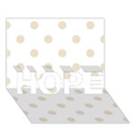 Polka Dots - Pearl Brown on White HOPE 3D Greeting Card (7x5)