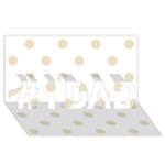 Polka Dots - Pearl Brown on White #1 DAD 3D Greeting Card (8x4)