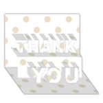 Polka Dots - Pearl Brown on White THANK YOU 3D Greeting Card (7x5)