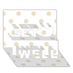 Polka Dots - Pearl Brown on White Get Well 3D Greeting Card (7x5)