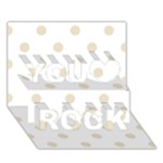 Polka Dots - Pearl Brown on White You Rock 3D Greeting Card (7x5)