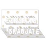 Polka Dots - Pearl Brown on White Congrats Graduate 3D Greeting Card (8x4)