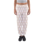 Polka Dots - White on Almond Brown Women s Jogger Sweatpants