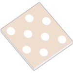 Polka Dots - White on Almond Brown Small Memo Pads
