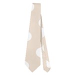 Polka Dots - White on Almond Brown Necktie (Two Side)