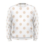 Polka Dots - Almond Brown on White Men s Sweatshirt