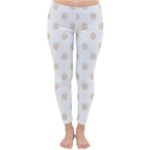 Polka Dots - Almond Brown on White Winter Leggings