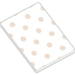 Polka Dots - Almond Brown on White Large Memo Pads