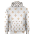 Polka Dots - Pastel Brown on White Men s Pullover Hoodie