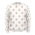 Polka Dots - Pastel Brown on White Men s Sweatshirt