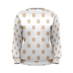 Polka Dots - Pastel Brown on White Women s Sweatshirt