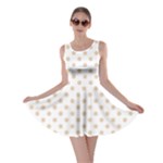 Polka Dots - Pastel Brown on White Skater Dress