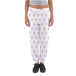 Polka Dots - Pastel Brown on White Women s Jogger Sweatpants