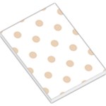 Polka Dots - Pastel Brown on White Large Memo Pads