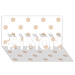 Polka Dots - Pastel Brown on White #1 MOM 3D Greeting Cards (8x4)