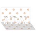 Polka Dots - Pastel Brown on White #1 DAD 3D Greeting Card (8x4)