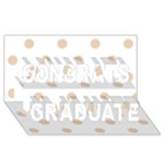 Polka Dots - Pastel Brown on White Congrats Graduate 3D Greeting Card (8x4)