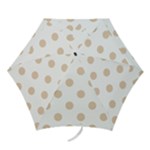 Polka Dots - Pastel Brown on White Mini Umbrella