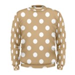 Polka Dots - White on Tan Brown Men s Sweatshirt