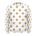 Polka Dots - Tan Brown on White Men s Sweatshirt