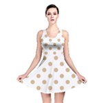 Polka Dots - Tan Brown on White Reversible Skater Dress