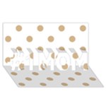 Polka Dots - Tan Brown on White #1 MOM 3D Greeting Cards (8x4)