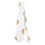 Polka Dots - Tan Brown on White Necktie (Two Side)