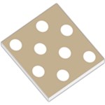 Polka Dots - White on Khaki Brown Small Memo Pads