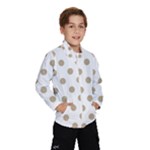 Polka Dots - Khaki Brown on White Wind Breaker (Kids)