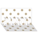 Polka Dots - Khaki Brown on White #1 MOM 3D Greeting Cards (8x4)